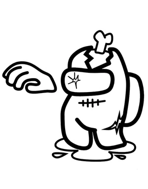 Página para Colorir Zumbi Entre Nós