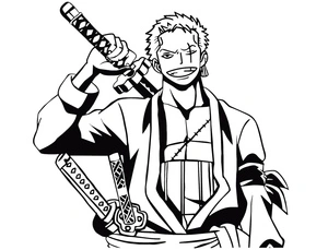 Página para Colorir Zoro Maluco