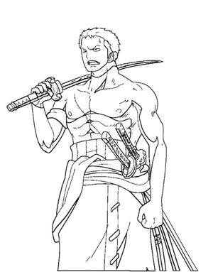 Página para Colorir Página para Colorir do Zoro