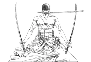 Página para Colorir Zoro Snapy