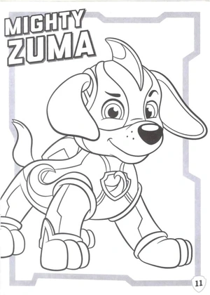 Página para Colorir Zuma Poderoso
