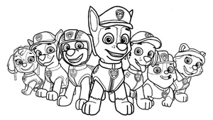 Página para Colorir Zuma e Seus Amigos Legais